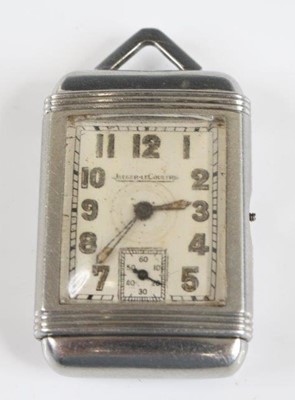 Lot 2377 - A circa 1930s Jaeger le Coultre Reverso steel...