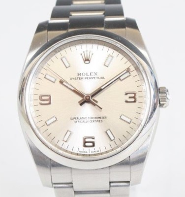 Lot 2393 - A gents stainless steel Rolex Oyster perpetual...