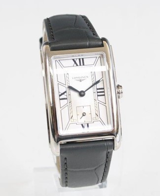 Lot 2387 - A stainless steel Longines Dolcevita quartz...