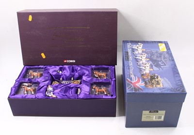 Lot 970 - A Britains and Corgi state coach boxed group...