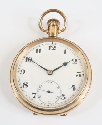 Lot 2359 - A 9ct yellow gold Record Watch Co open faced...