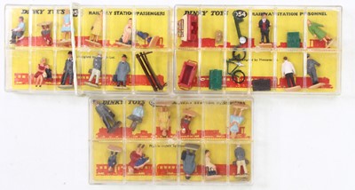 Lot 1344 - A collection of Dinky plastic railway figures...