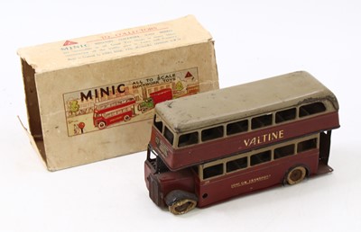 Lot 1909 - A Triang Minic pre-war double decker bus...