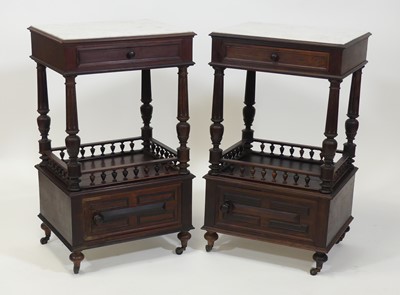 Lot 2597 - A pair of late 19th century rosewood...