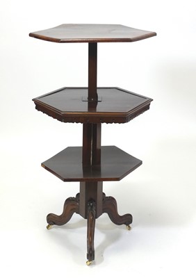 Lot 2583 - An early Victorian rosewood metamorphic...