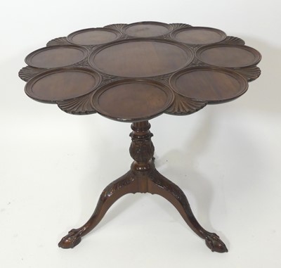 Lot 2594 - A Georgian style mahogany dish-topped tripod...