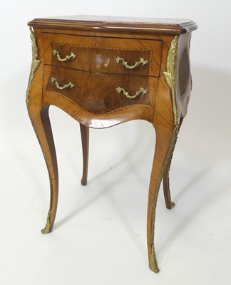 Lot 2602 - A Louis XV style walnut and figured walnut two-...