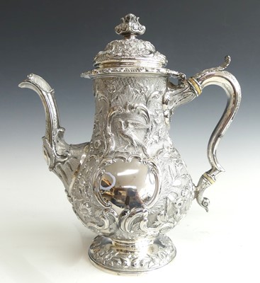 Lot 2181 - A George IV Scottish silver coffee pot, of...