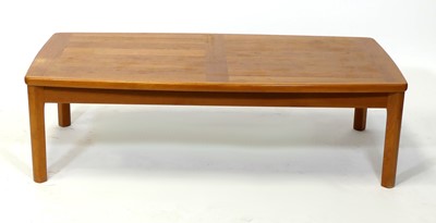 Lot 399 - A 1980s Danish teak coffee table, having...