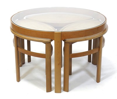 Lot 400 - A 1960s Nathan 'Trinity' teak nest of four...