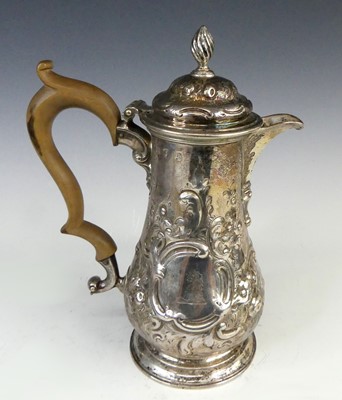 Lot 2123 - A George III silver coffee pot, of tapered...