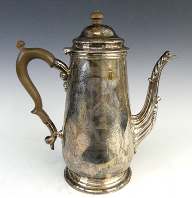 Lot 2235 - A Victorian silver coffee pot with removable...