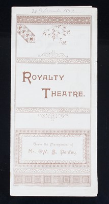 Lot 719 - A late Victorian one sheet theatre programme...