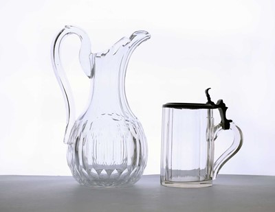 Lot 25 - A large cut glass claret jug, c.1840, of...