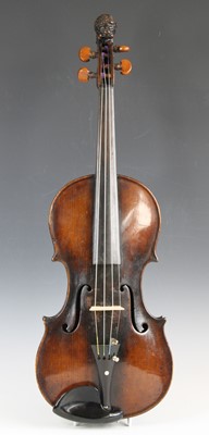 Lot 641 - A Continental violin, having a two-piece maple...