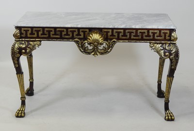 Lot 2557 - After William Kent - a marble topped mahogany...