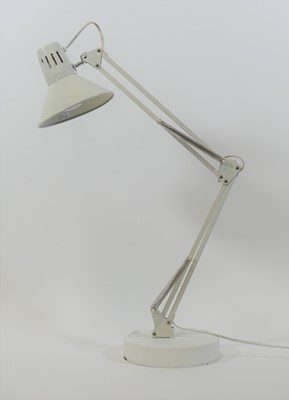 Lot 4 - A 20th century white painted metal angle poise...