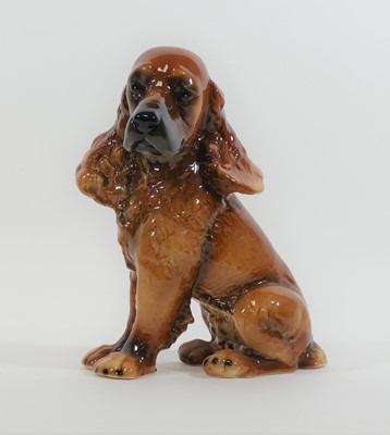 Lot 7 - A Goebel German pottery model of a spaniel dog,...