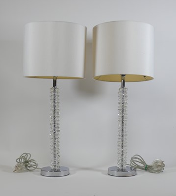 Lot 14 - A pair of modern table lamps, each with...