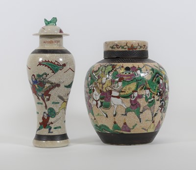 Lot 36 - A Chinese Nanking pottery ginger jar of...