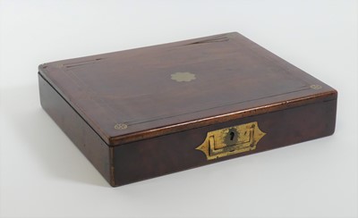 Lot 43 - A 19th century mahogany and brass inlaid...