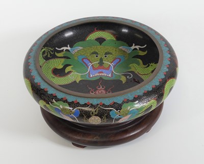 Lot 48 - A Chinese cloisonne enamel bowl, decorated...