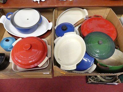 Lot 68 - A collection of Le Creuset enamel cookware