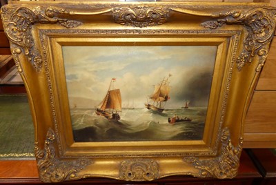 Lot 1009 - After G.A. Napier - Seascape, oleograph, 29 x...