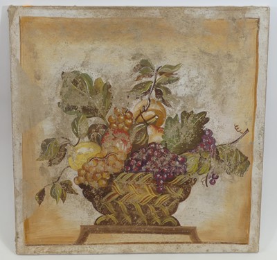 Lot 1012 - Contemporary school - still life with fruit in...