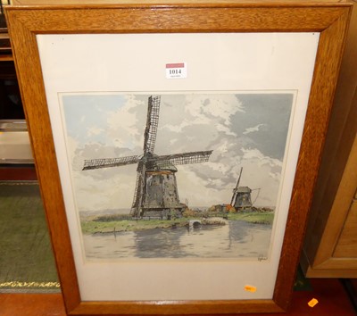 Lot 1014 - After Figura - In Holland, colour etching,...