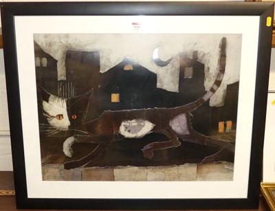 Lot 1018 - Rosina Wachtmeister - Cat study, lithograph,...