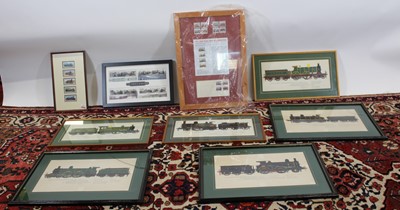 Lot 1541 - A small quantity of train-related prints,...