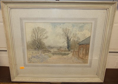 Lot 1034 - William Owen - Spring Showers, watercolour,...