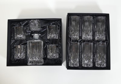 Lot 92 - A Thomas Webb crystal decanter and four...