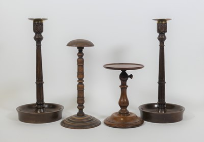 Lot 129 - A 19th century turned mahogany adjustable...