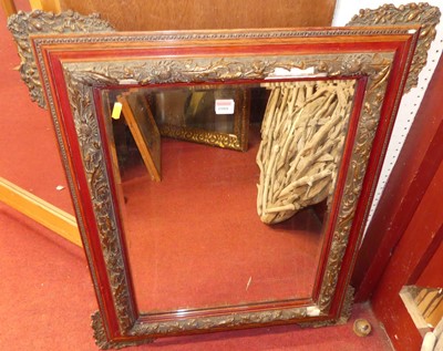 Lot 1088 - A gilt composition framed rectangular wall...