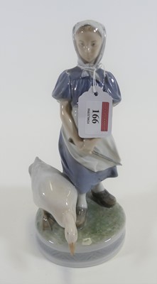 Lot 166 - A Royal Copenhagen porcelain figure of a girl,...