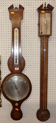 Lot 1132 - A 19th century mahogany two-dial wheel...