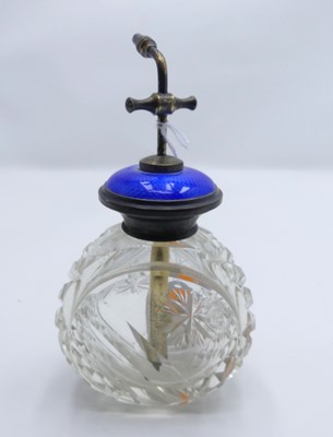 Lot 245 - An early 20th century cut glass atomiser...