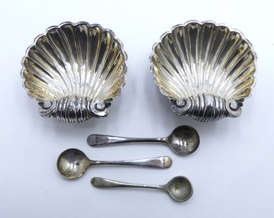 Lot 259 - A pair of Victorian silver shell shaped open...