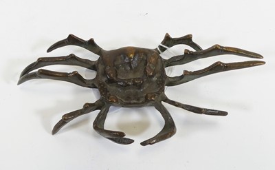 Lot 179 - A bronze model of a crab, width 14cm