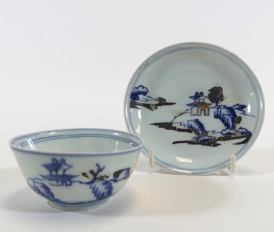 Lot 187 - A Chinese porcelain tea bowl and saucer,...