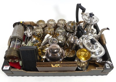 Lot 205 - A collection of silver plated wares; together...