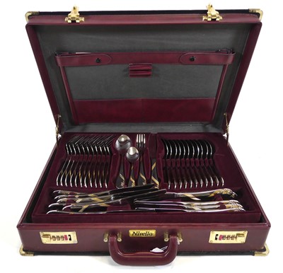 Lot 206 - A Nivella cased set of silver plated flatware