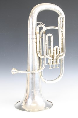 Lot 661 - A 20th century chrome plated euphonium, the...