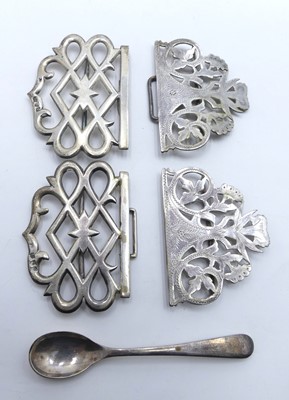 Lot 275 - A Victorian silver belt buckle, of stylised...