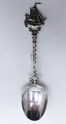 Lot 277 - A 19th century Dutch silver tablespoon, the...