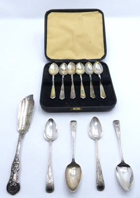 Lot 284 - A set of four George III silver teaspoons,...