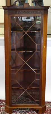 Lot 1170 - An Edwardian mahogany freestanding single door...