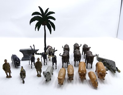 Lot 414 - A collection of Britains painted metal animal...